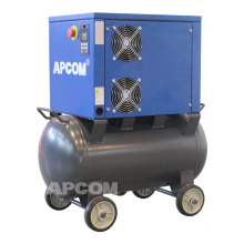 APCOM New conformation 18 cfcm 8bar 220v screw air compressor 4kw with air tank 90 liters